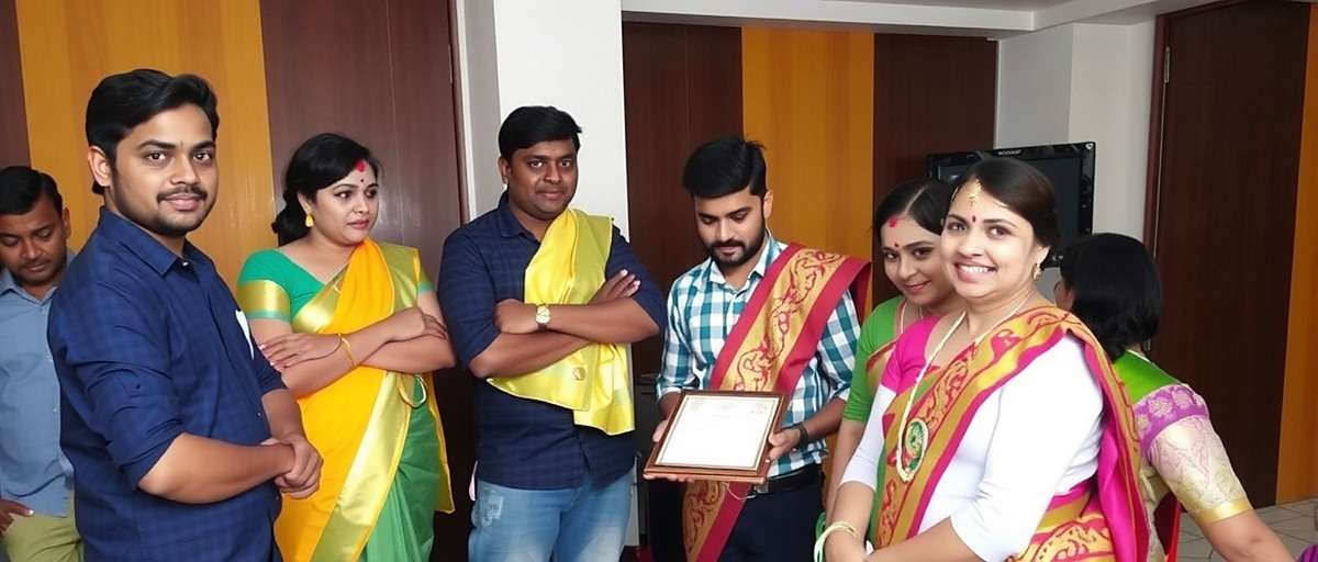 Anise Star Conqueror Community Gathering Anise Star Conqueror Regional Meetup in Chennai with players wearing traditional attire