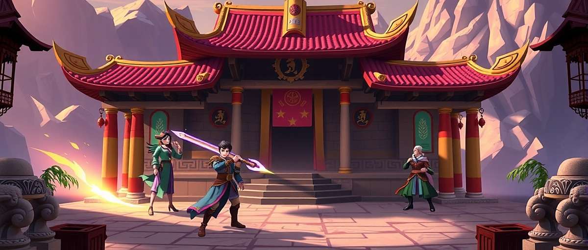 Mythological Elements in Anise Star Conqueror Anise Star Conqueror Temple Scene where players can worship deities for bonuses